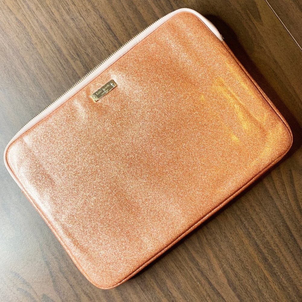 Kate Spade - Peach Sparkle Glitter Laptop Bag